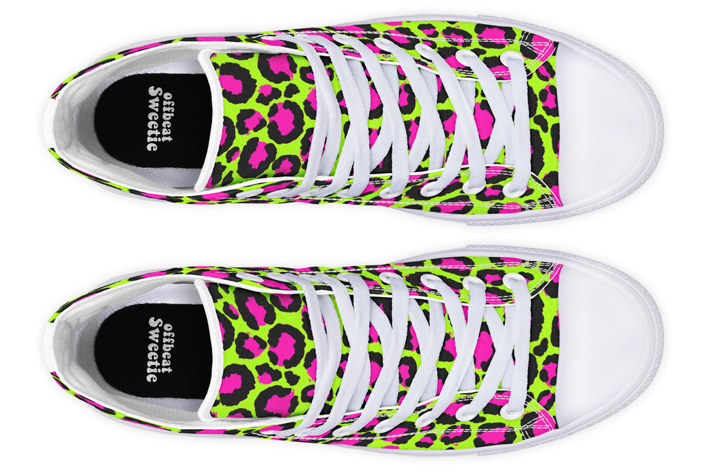Neon Leopard High Tops - Offbeat Sweetie