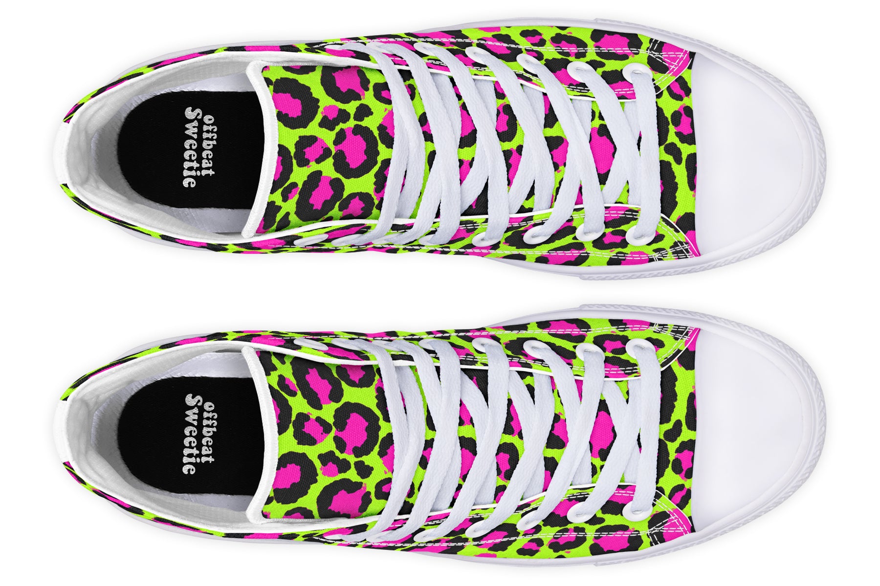 Neon Leopard High Tops - Offbeat Sweetie