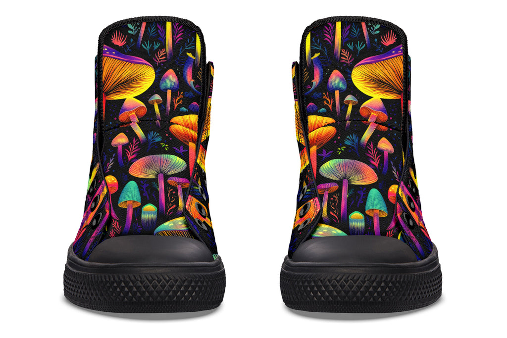 Neon Mushrooms High Tops (Wide)