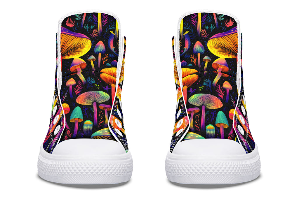 Neon Mushrooms High Tops (Wide)