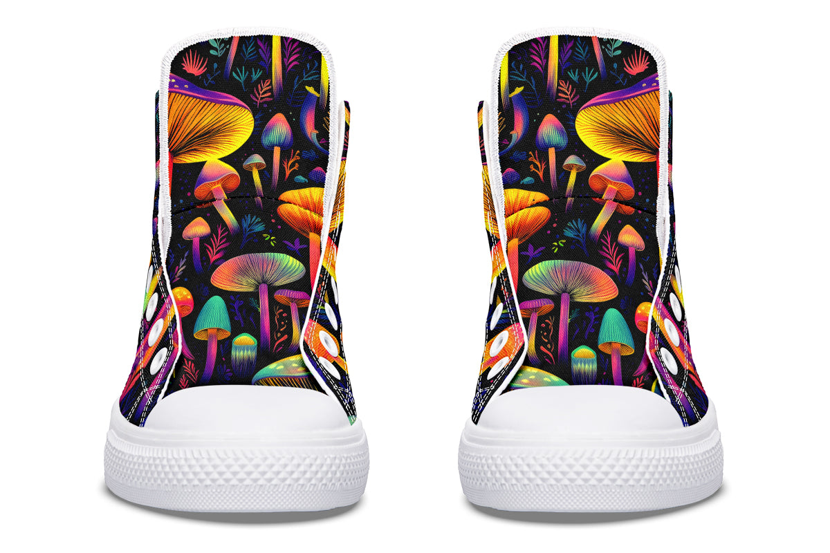 Neon Mushrooms High Tops (Wide)
