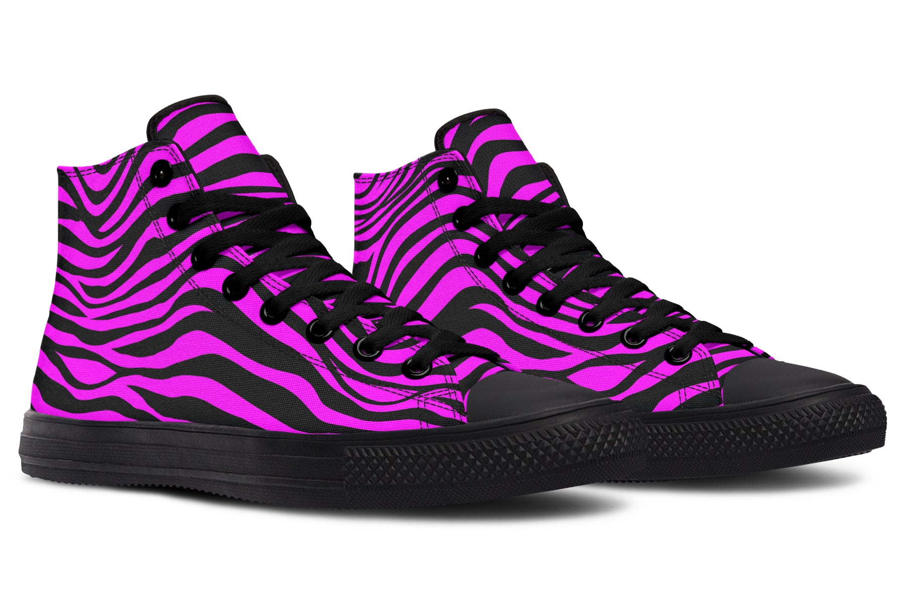 Neon Zebra Fuchsia High Tops