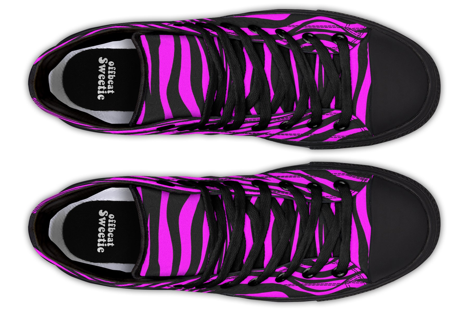 Neon Zebra Fuchsia High Tops