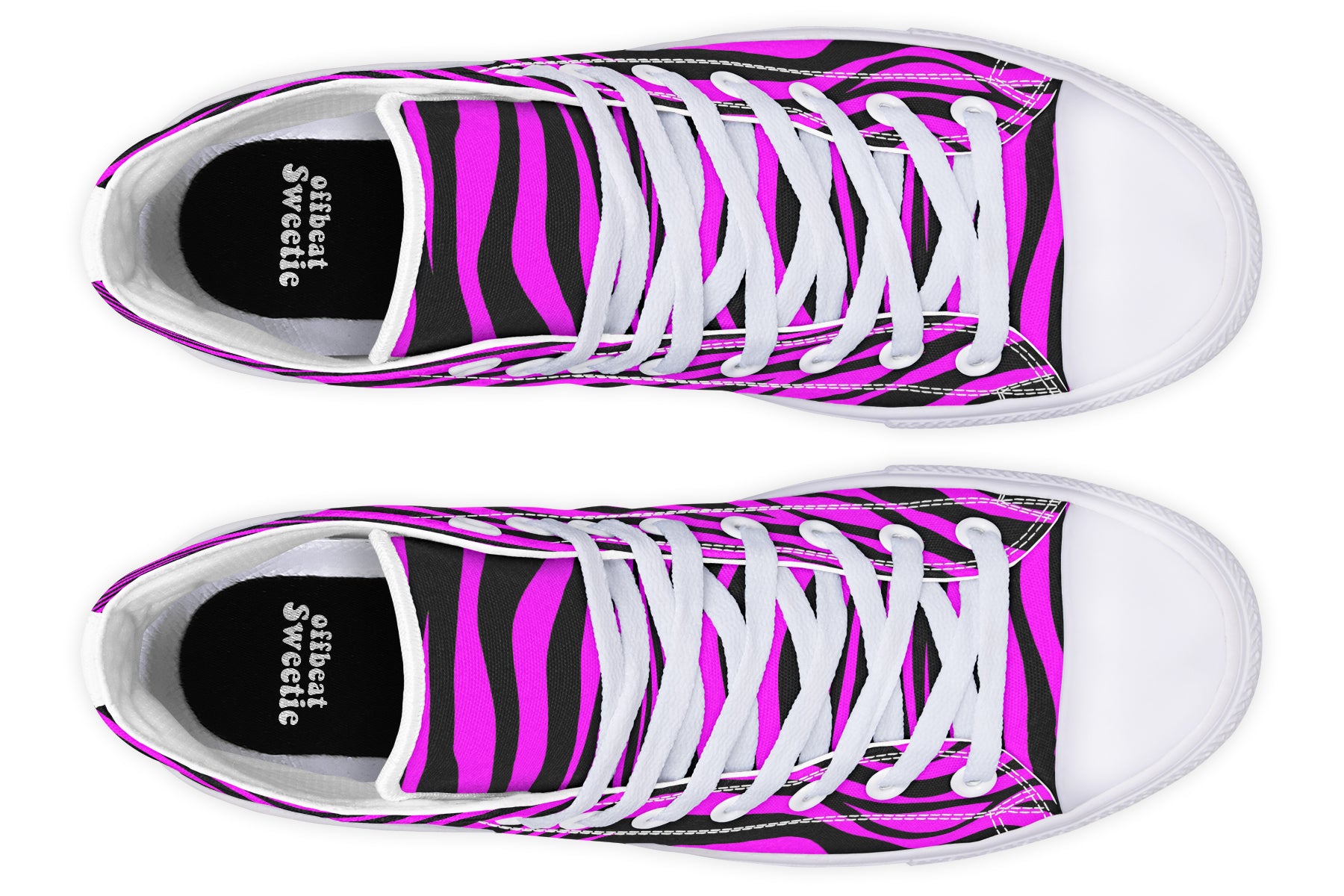 Neon Zebra Fuchsia High Tops (Wide)