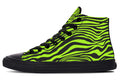 Neon Zebra Green High Tops (Wide)