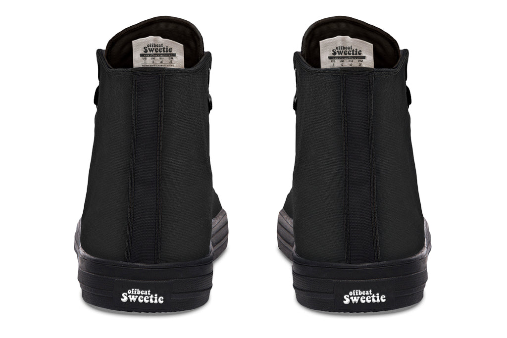 Paint It Black High Tops - Offbeat Sweetie