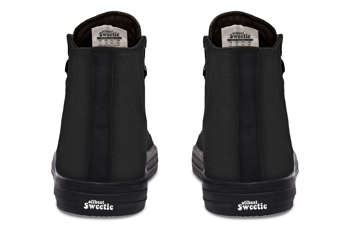 Paint It Black High Tops - Offbeat Sweetie
