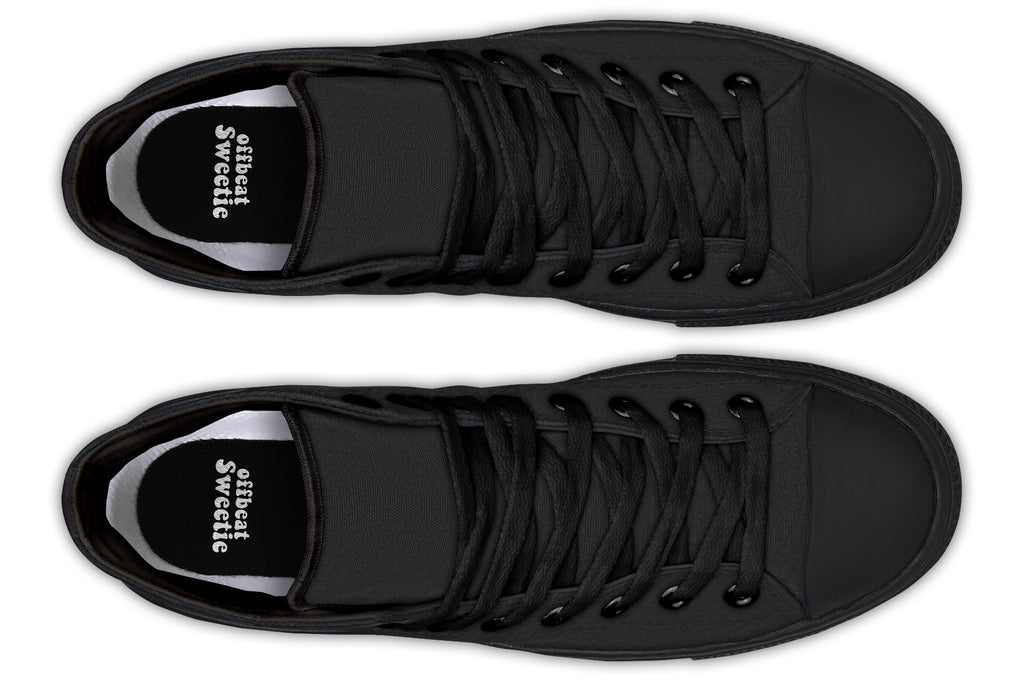 Paint It Black High Tops - Offbeat Sweetie