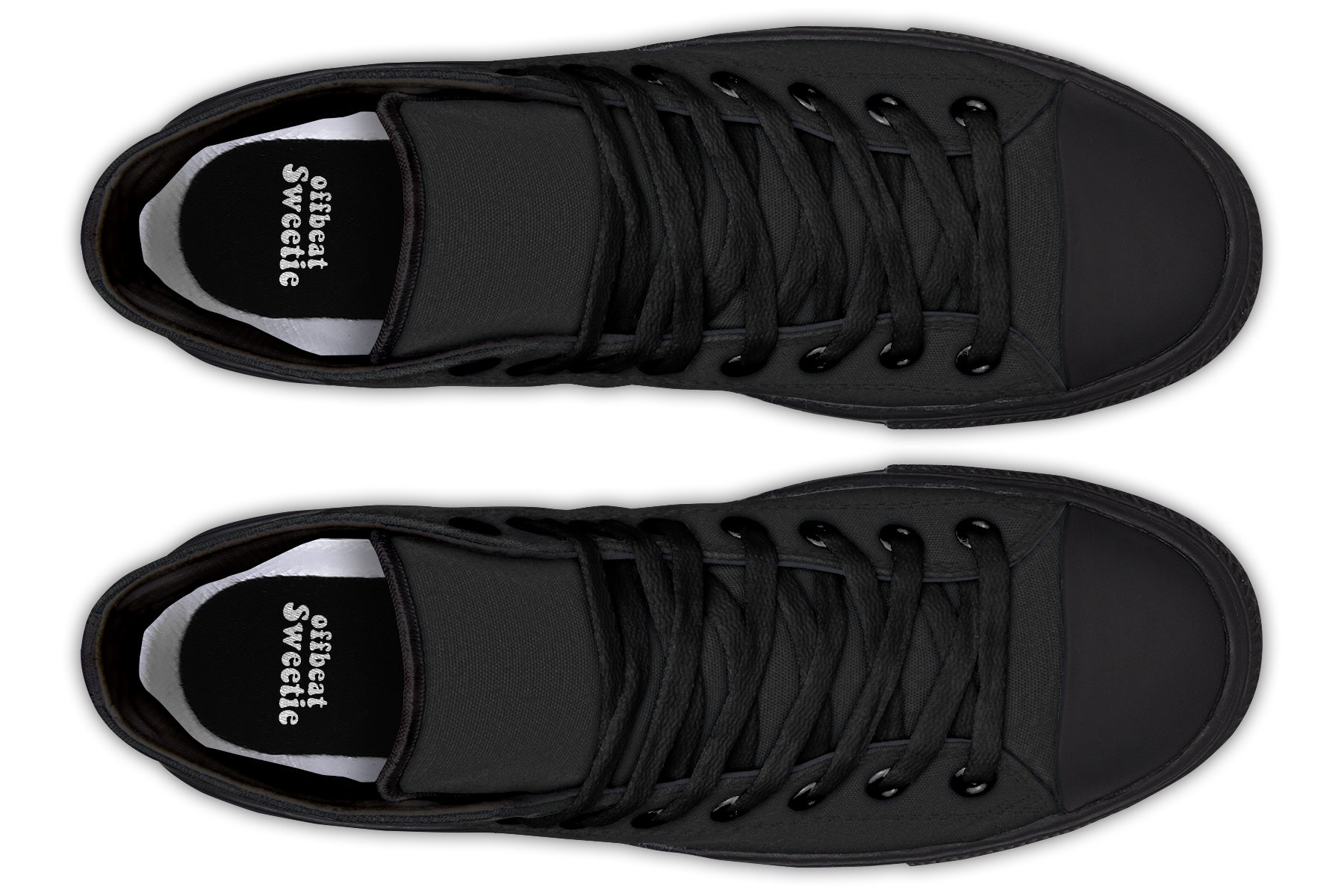 Paint It Black High Tops - Offbeat Sweetie