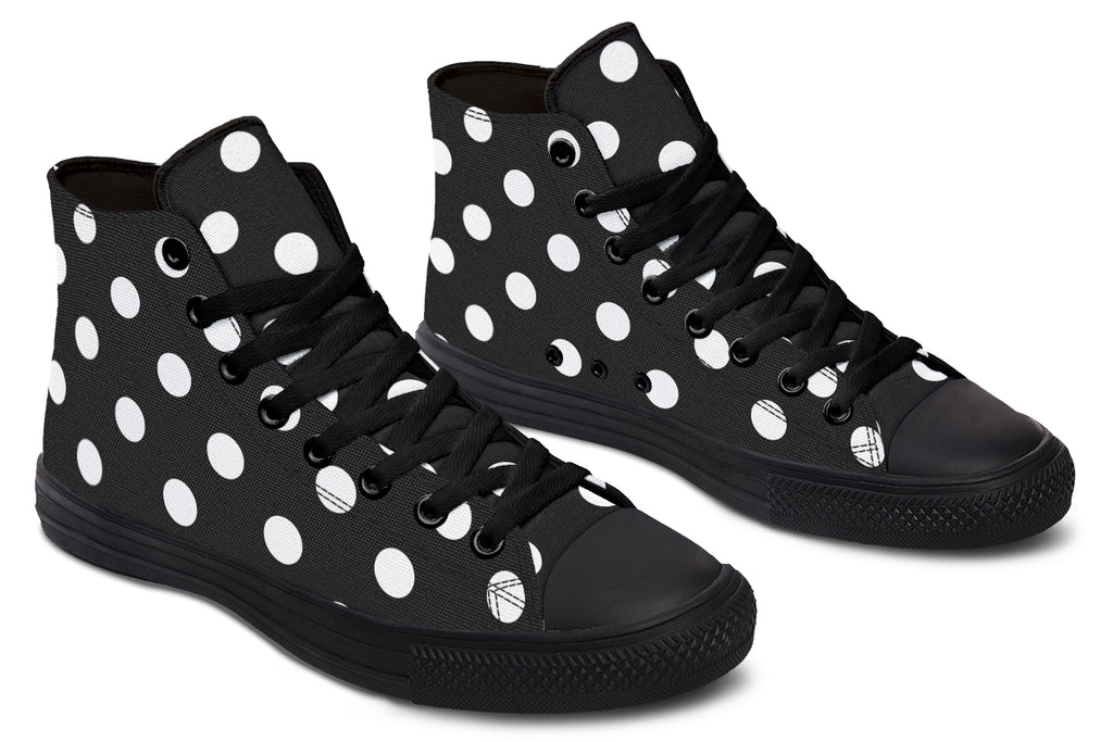 Paint It Black Polka Dot High Tops