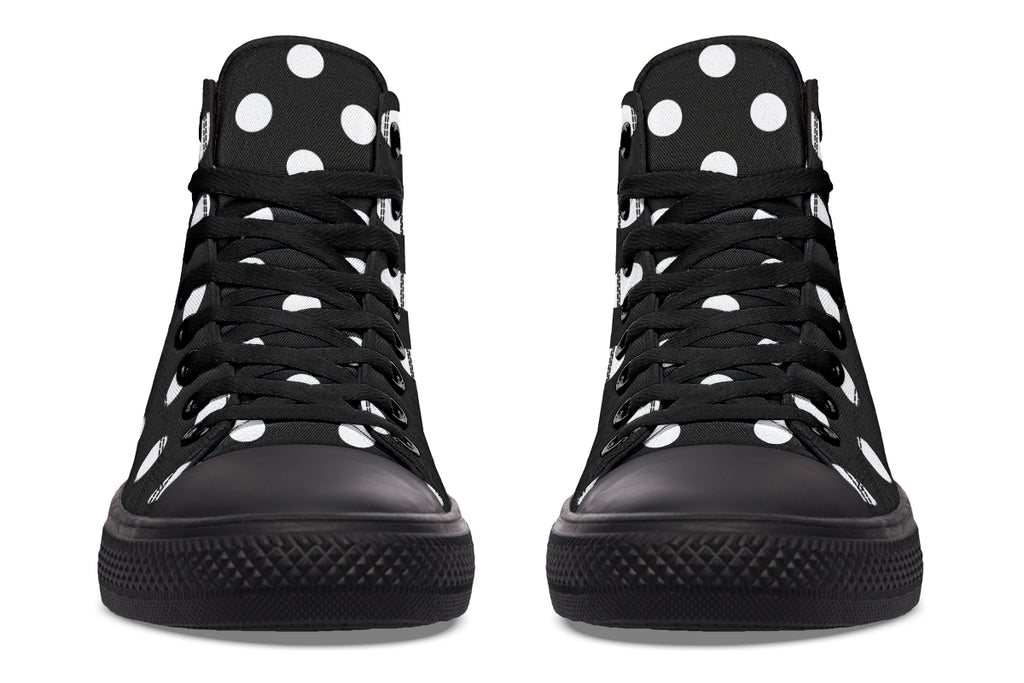 Paint It Black Polka Dot High Tops