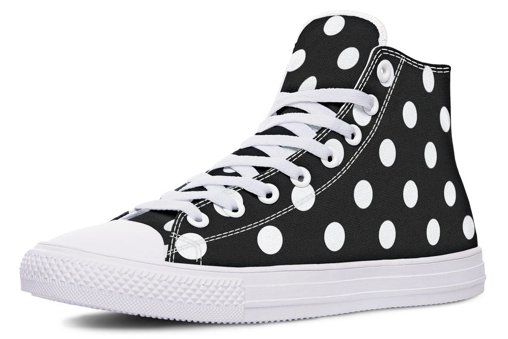 Paint It Black Polka Dot High Tops