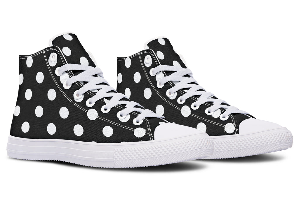 Paint It Black Polka Dot High Tops