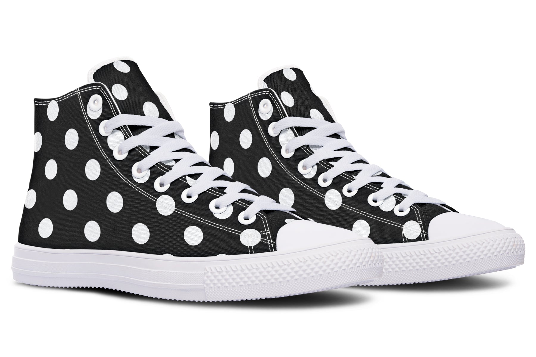 Paint It Black Polka Dot High Tops