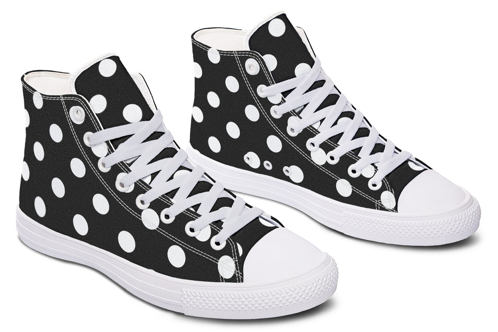 Paint It Black Polka Dot High Tops