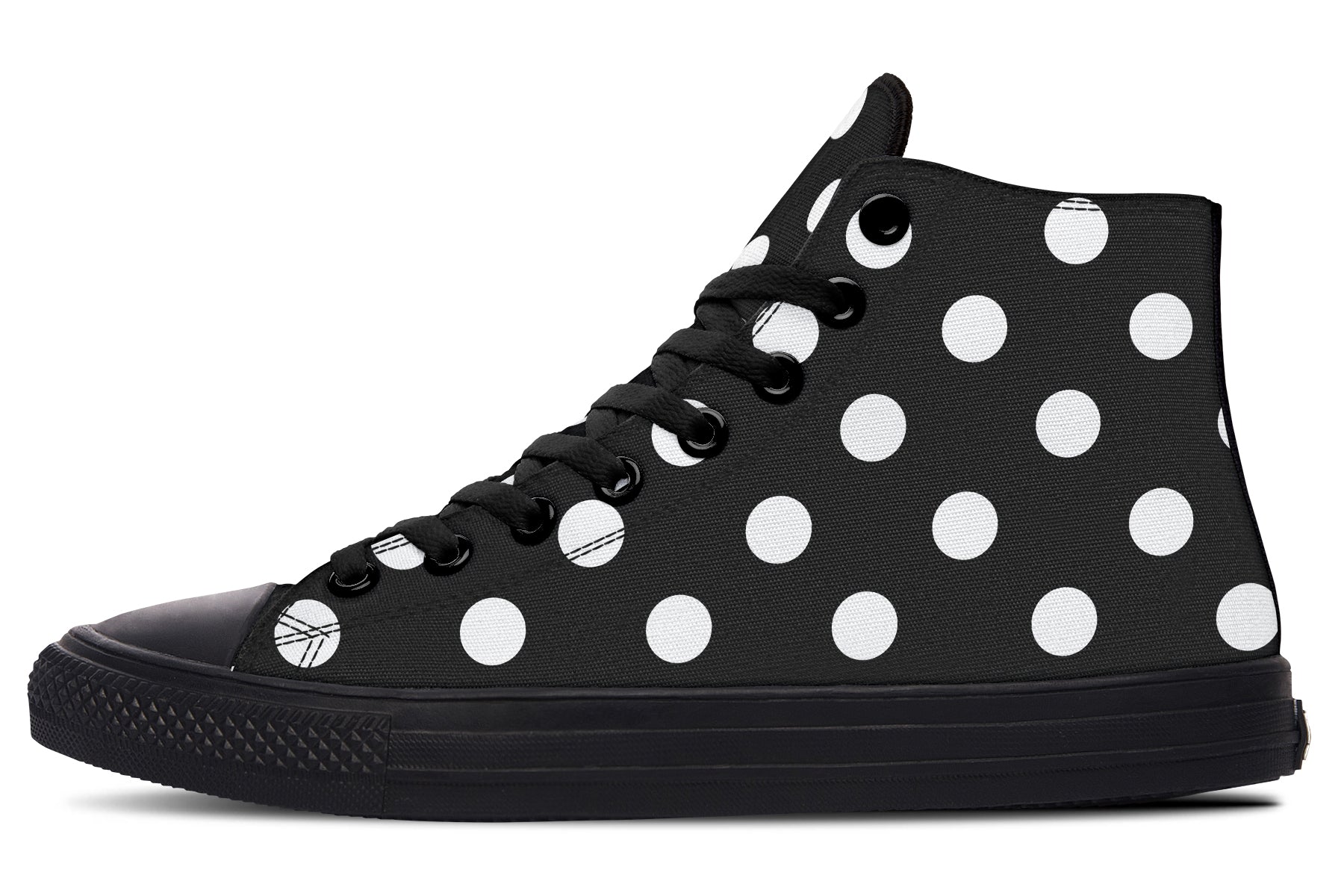 Paint It Black Polka Dot High Tops