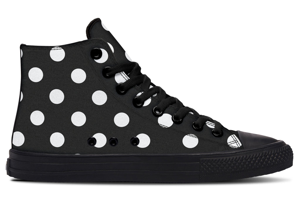 Paint It Black Polka Dot High Tops