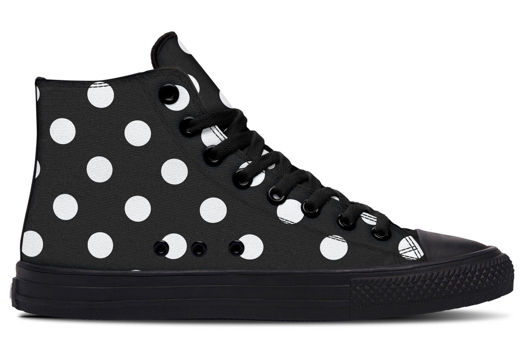 Paint It Black Polka Dot High Tops