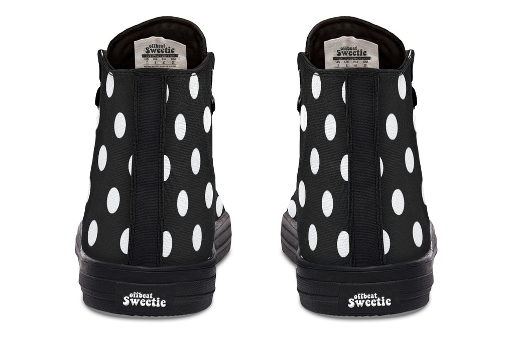 Paint It Black Polka Dot High Tops