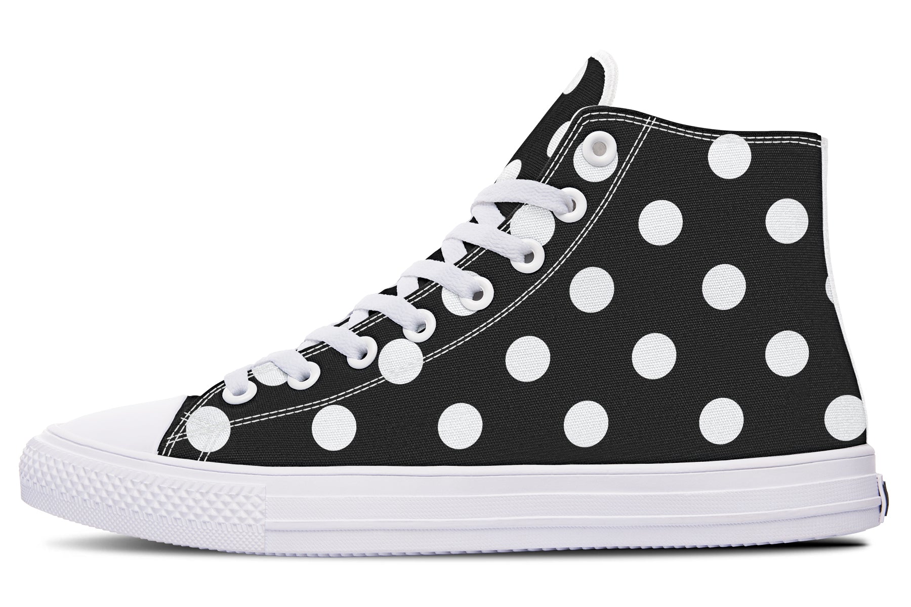 Paint It Black Polka Dot High Tops