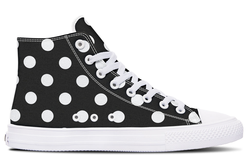 Paint It Black Polka Dot High Tops