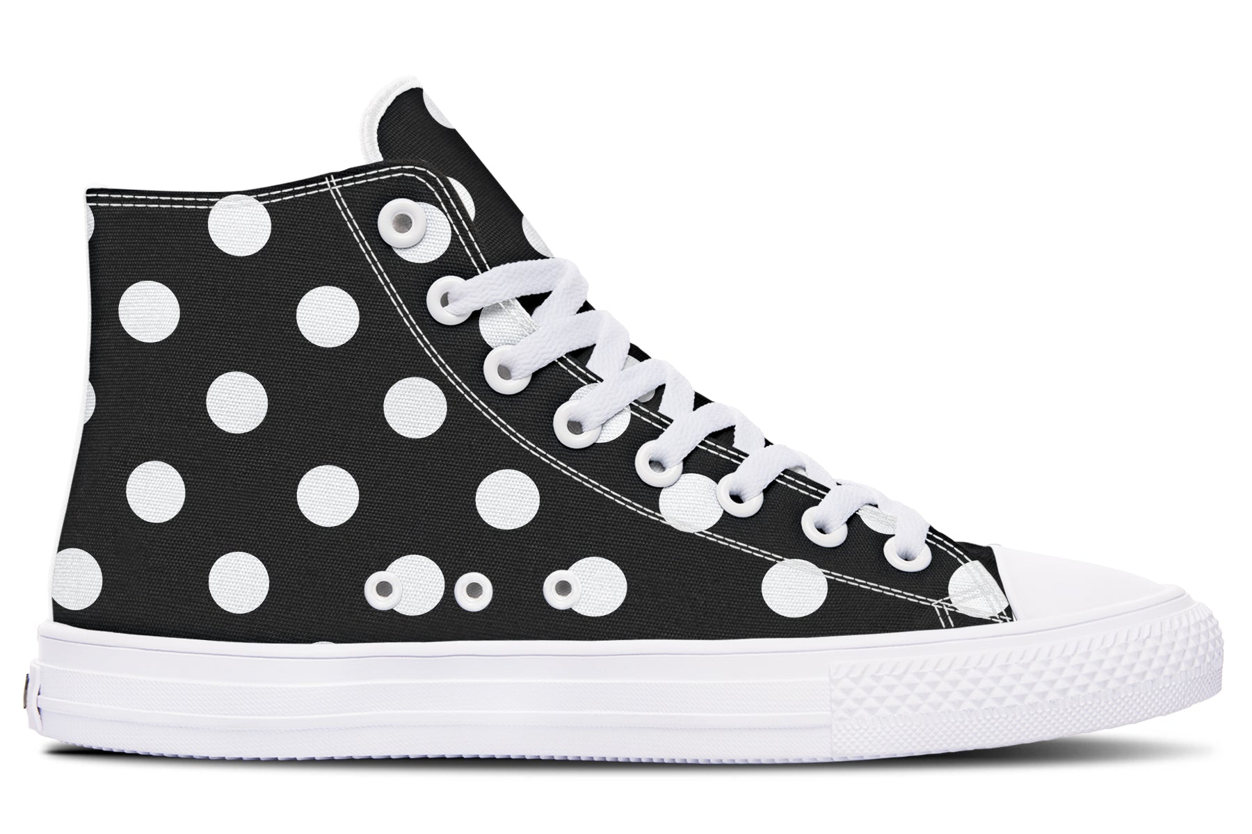 Paint It Black Polka Dot High Tops