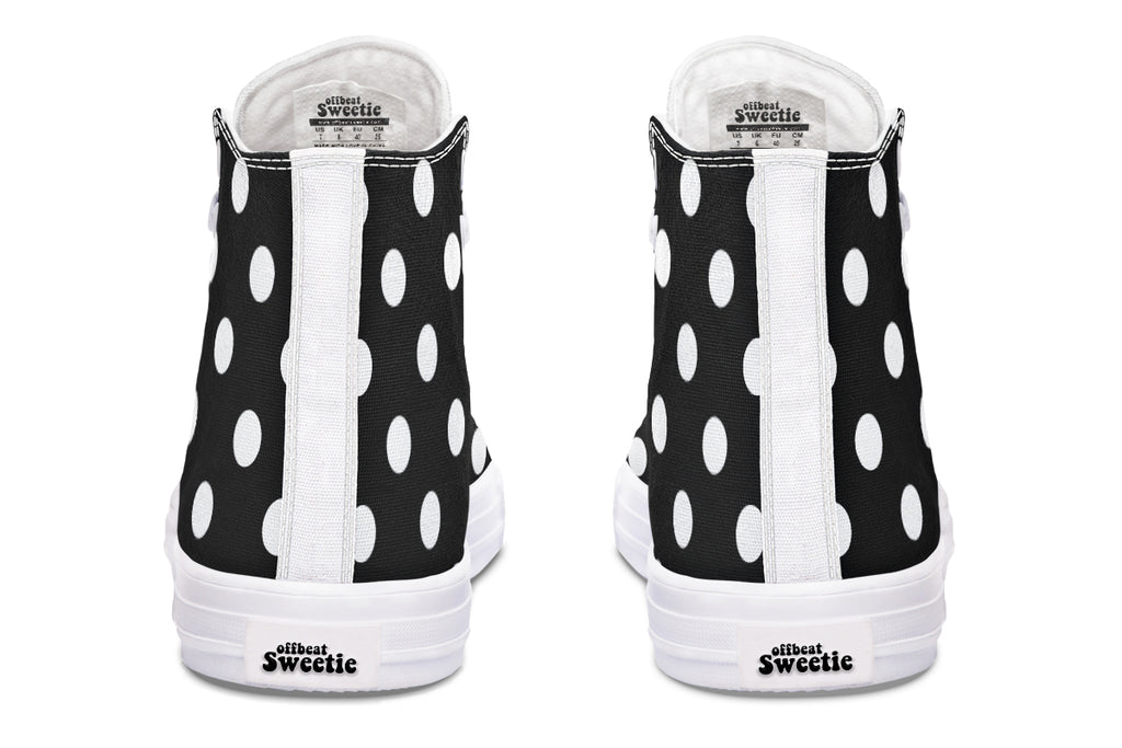 Paint It Black Polka Dot High Tops