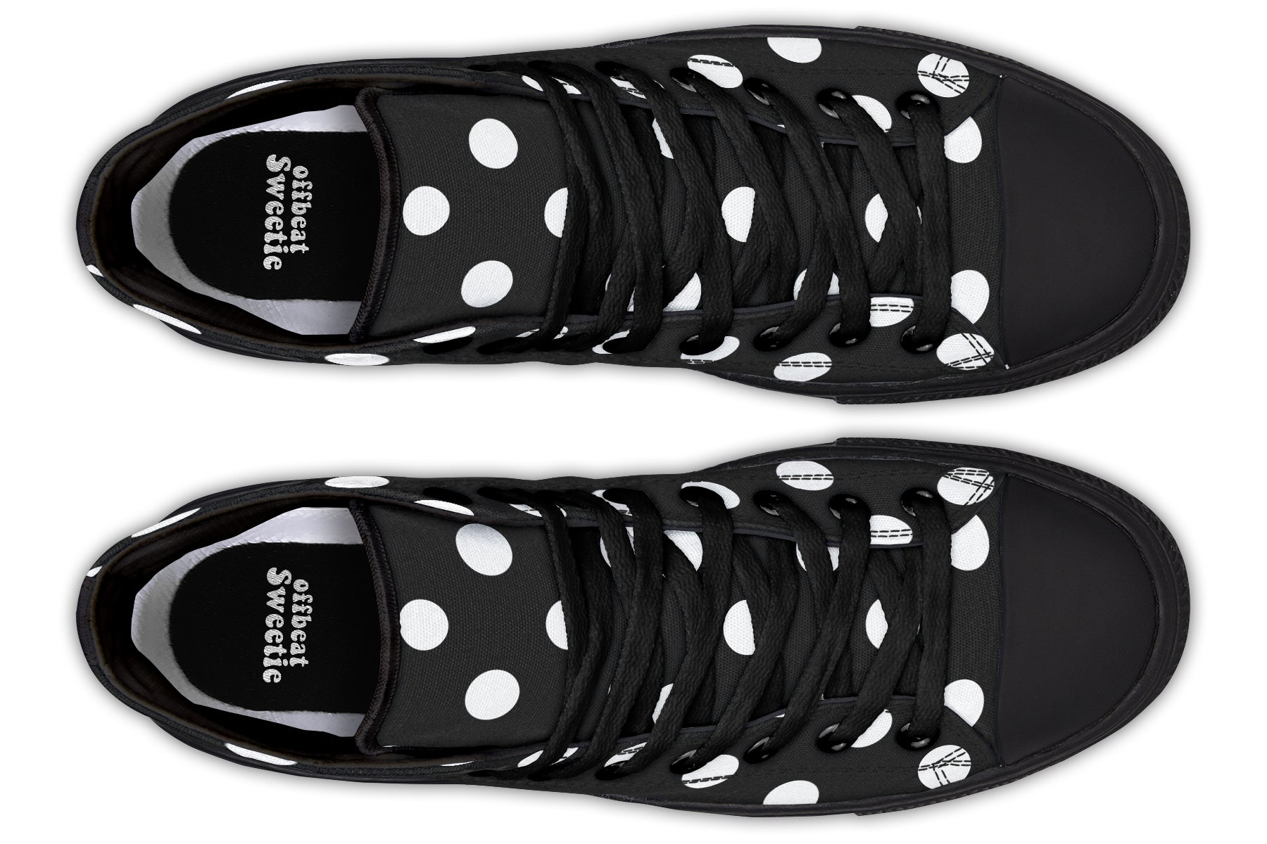 Paint It Black Polka Dot High Tops