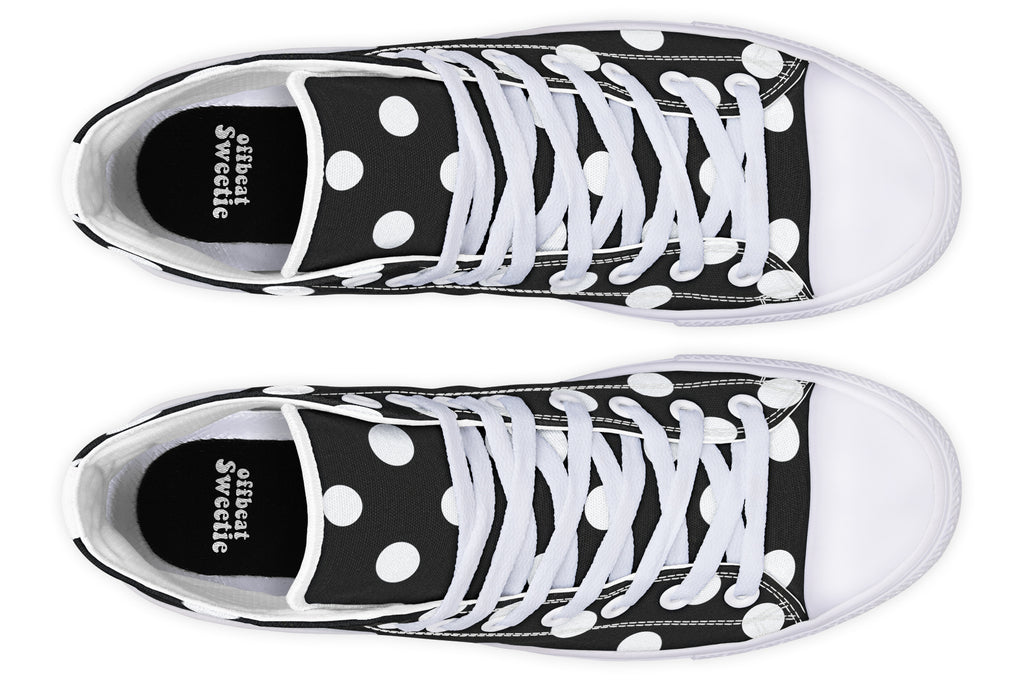 Paint It Black Polka Dot High Tops