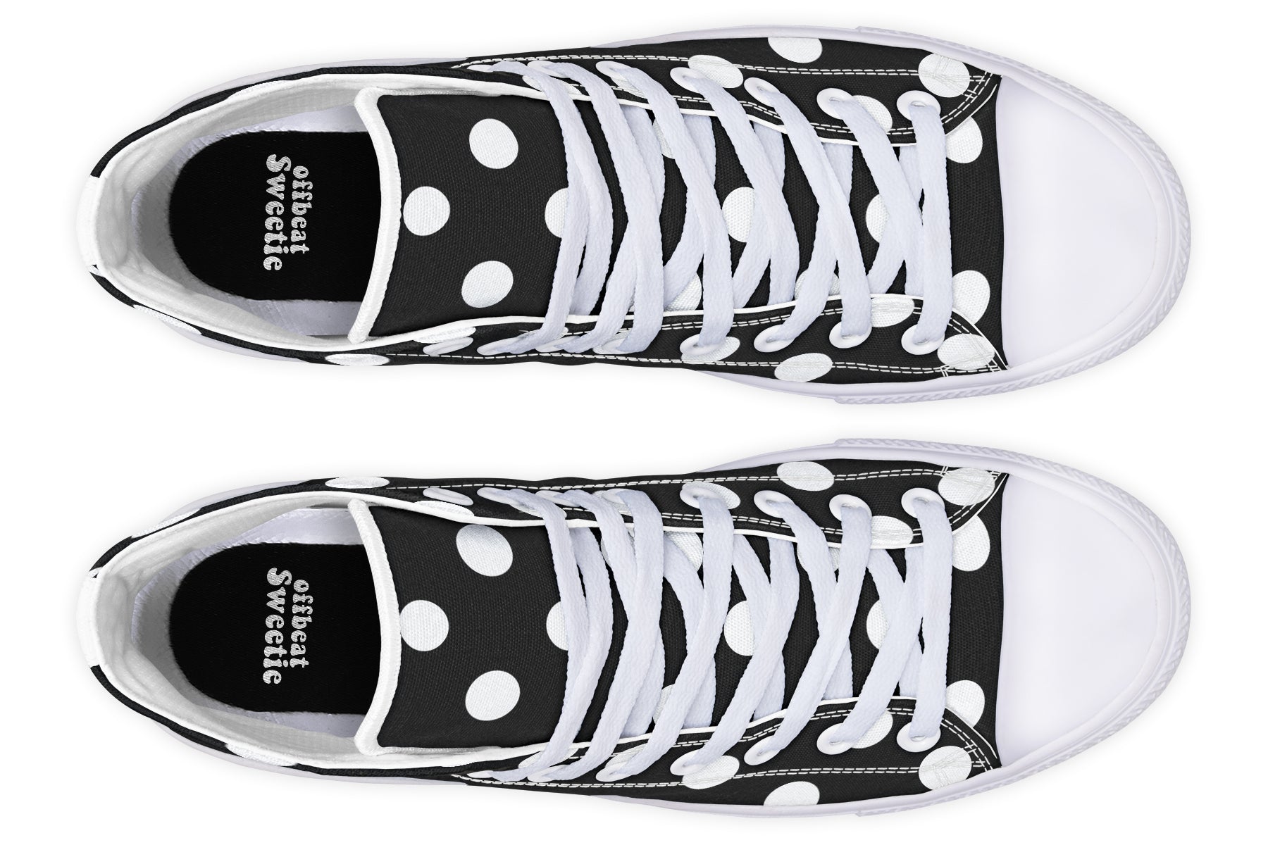 Paint It Black Polka Dot High Tops