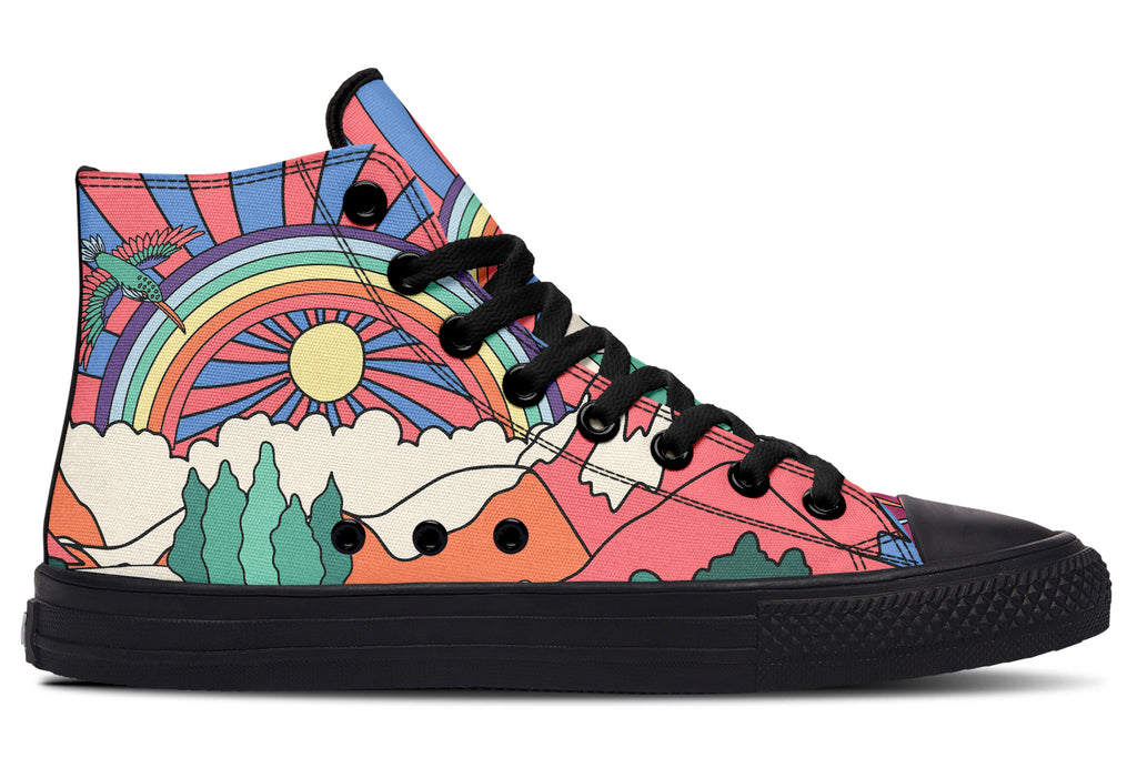 Peace And Love High Tops - Offbeat Sweetie