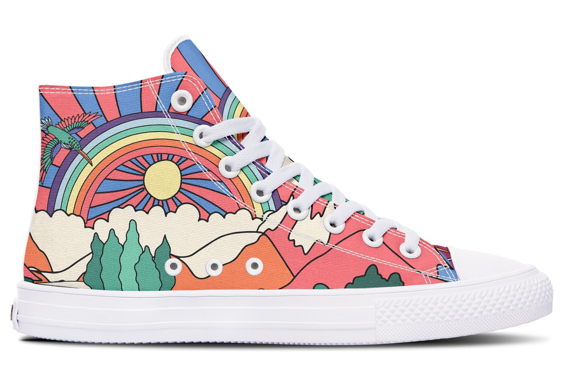 Peace And Love High Tops - Offbeat Sweetie