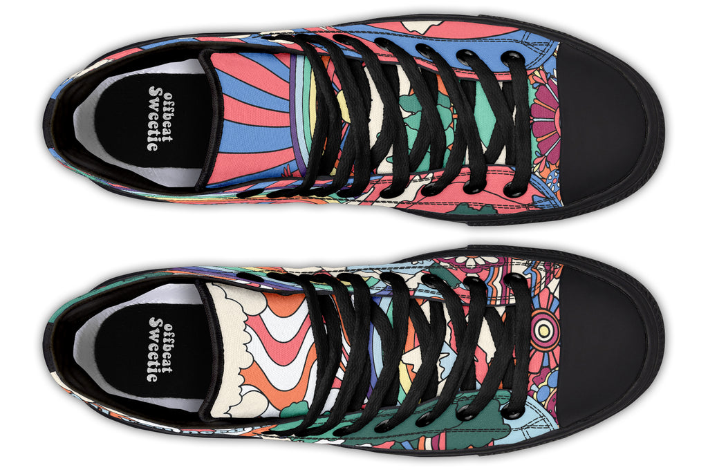 Peace And Love High Tops - Offbeat Sweetie