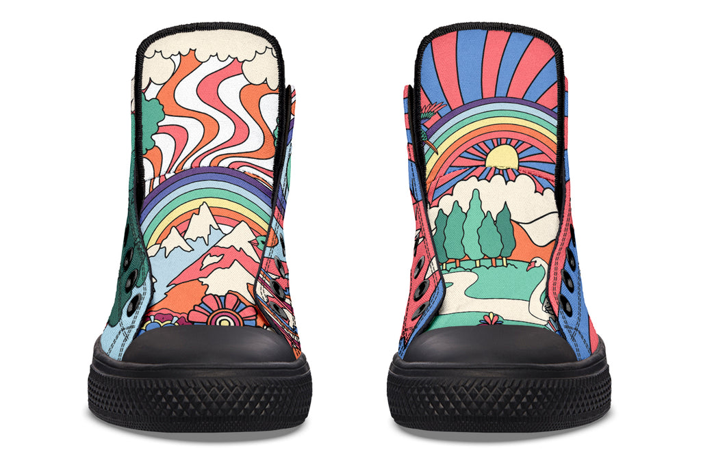 Peace And Love High Tops (Wide)
