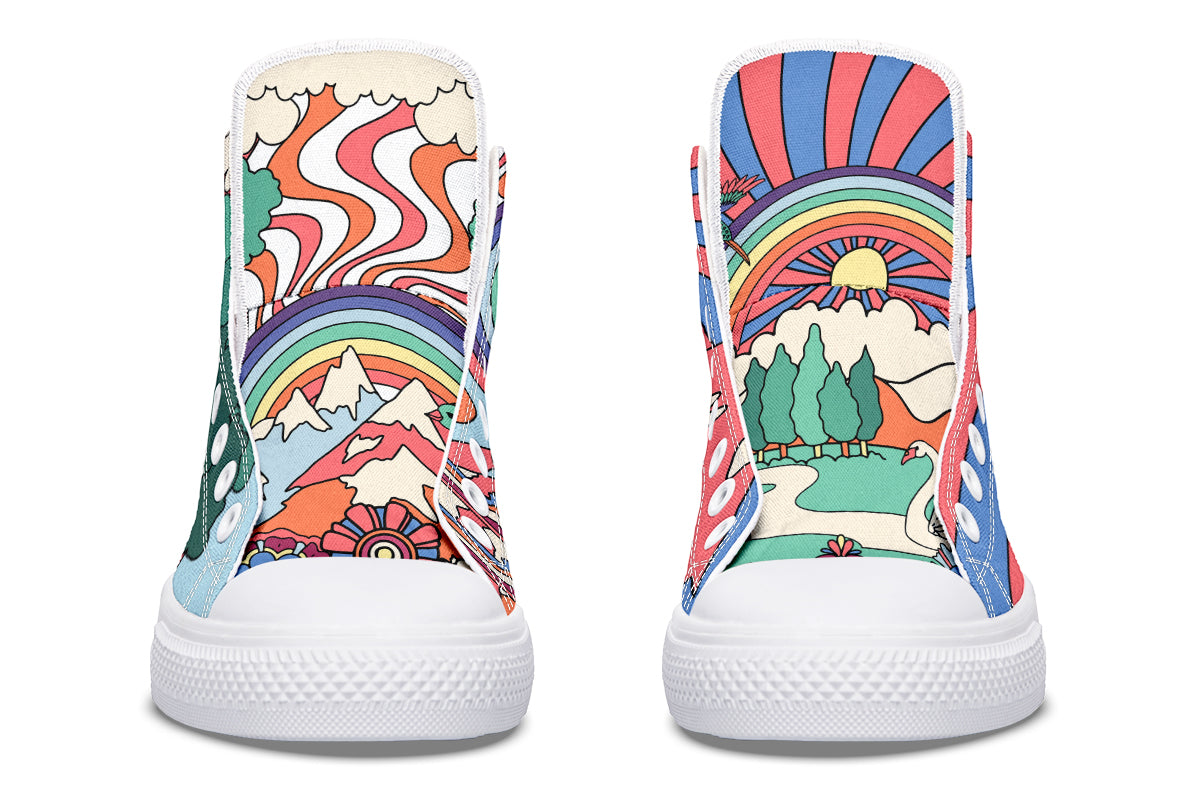 Peace And Love High Tops (Wide)