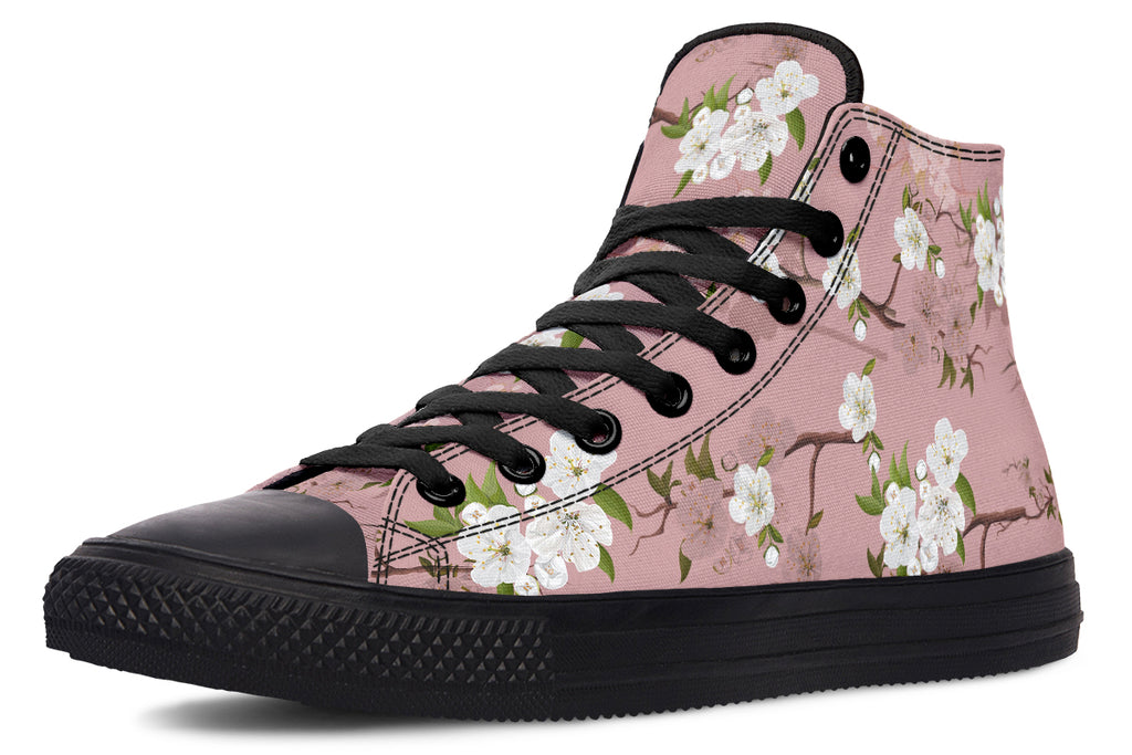 Peach Blossoms High Tops - Offbeat Sweetie