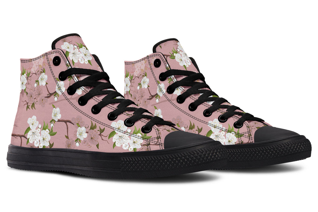 Peach Blossoms High Tops - Offbeat Sweetie