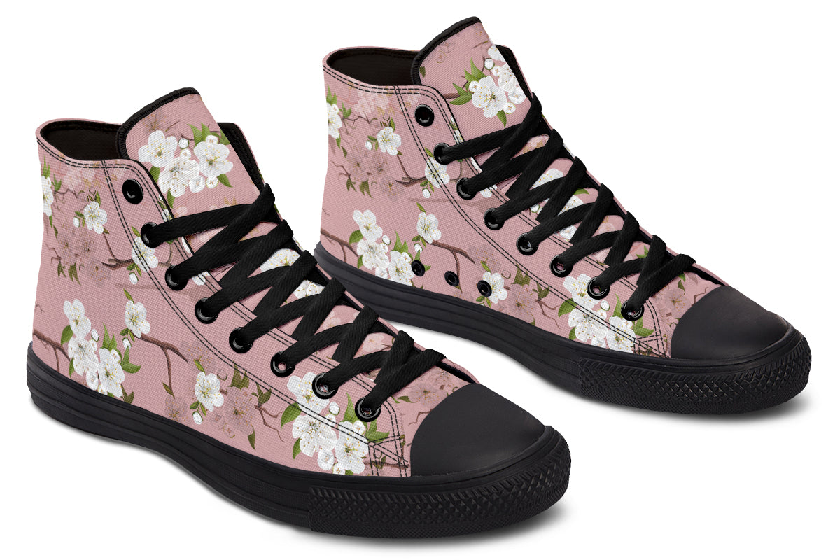 Peach Blossoms High Tops - Offbeat Sweetie