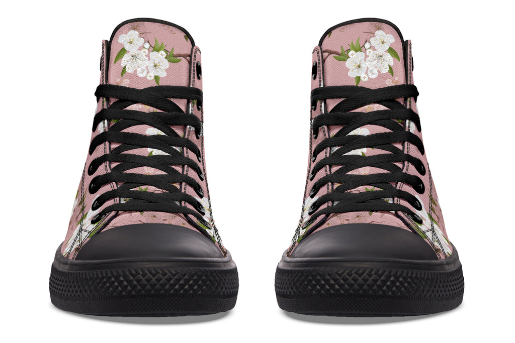 Peach Blossoms High Tops - Offbeat Sweetie