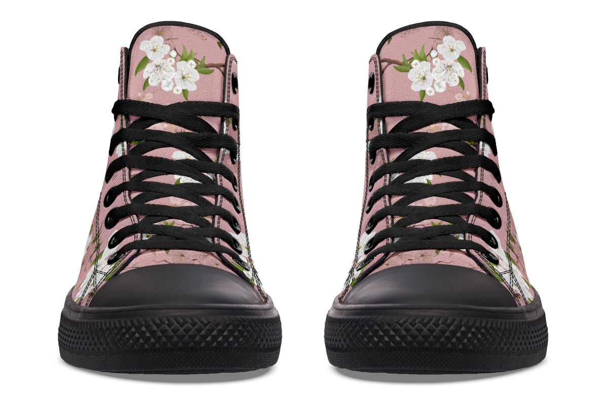 Peach Blossoms High Tops - Offbeat Sweetie