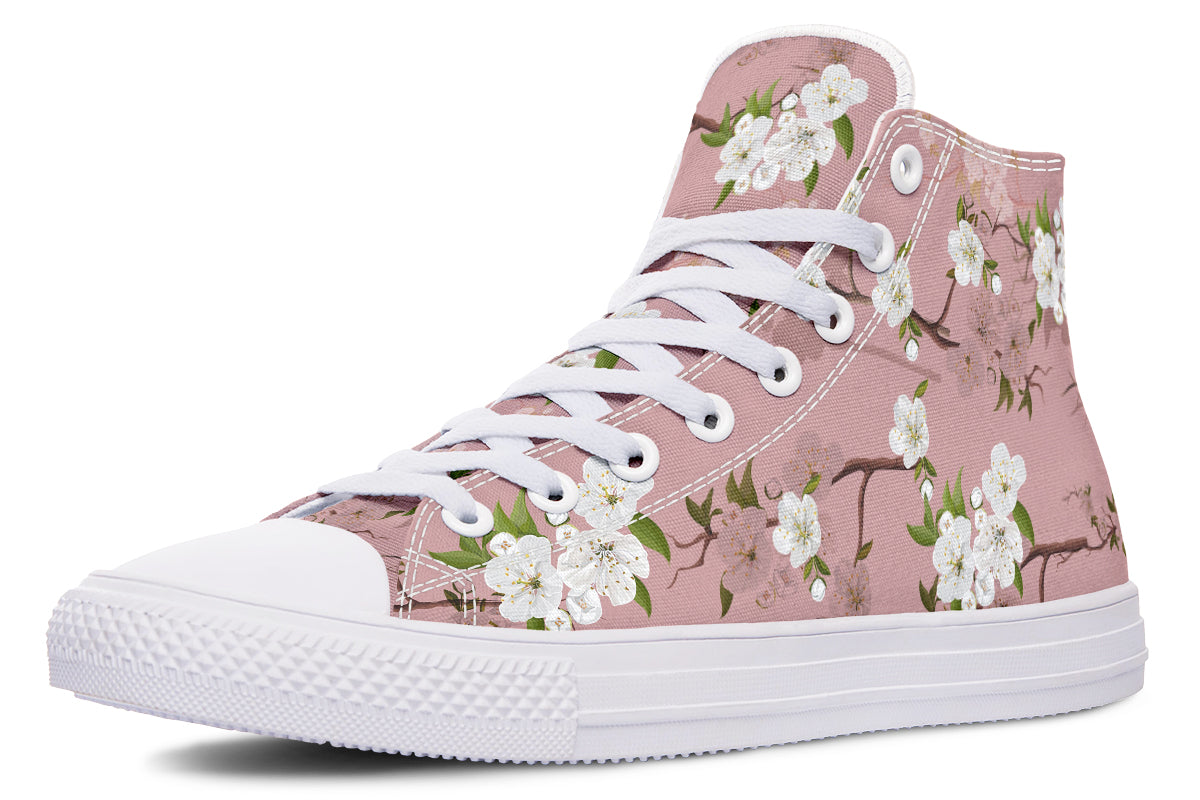 Peach Blossoms High Tops - Offbeat Sweetie