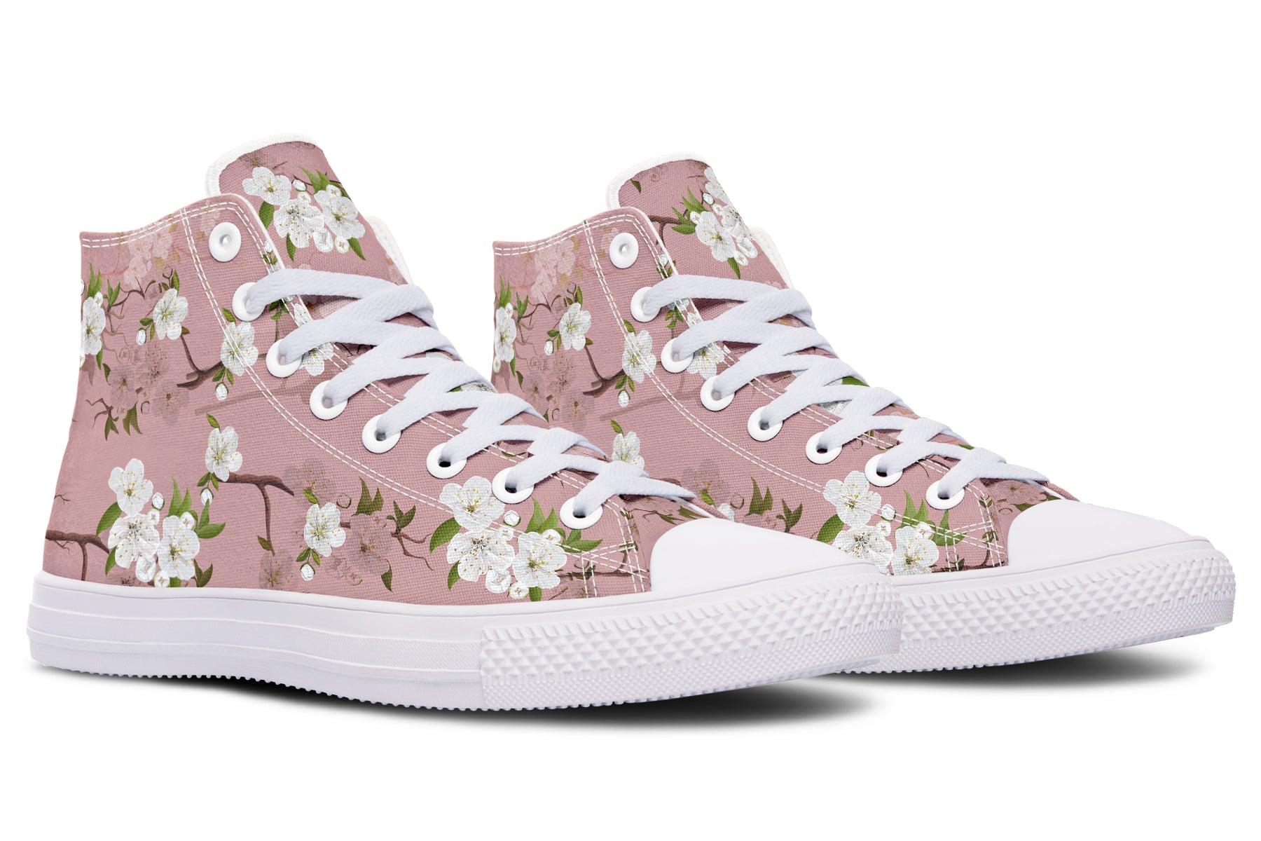 Peach Blossoms High Tops - Offbeat Sweetie
