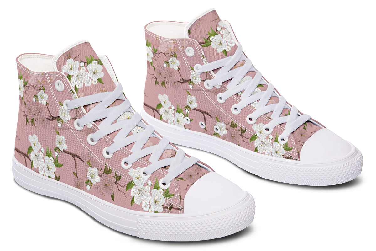 Peach Blossoms High Tops - Offbeat Sweetie