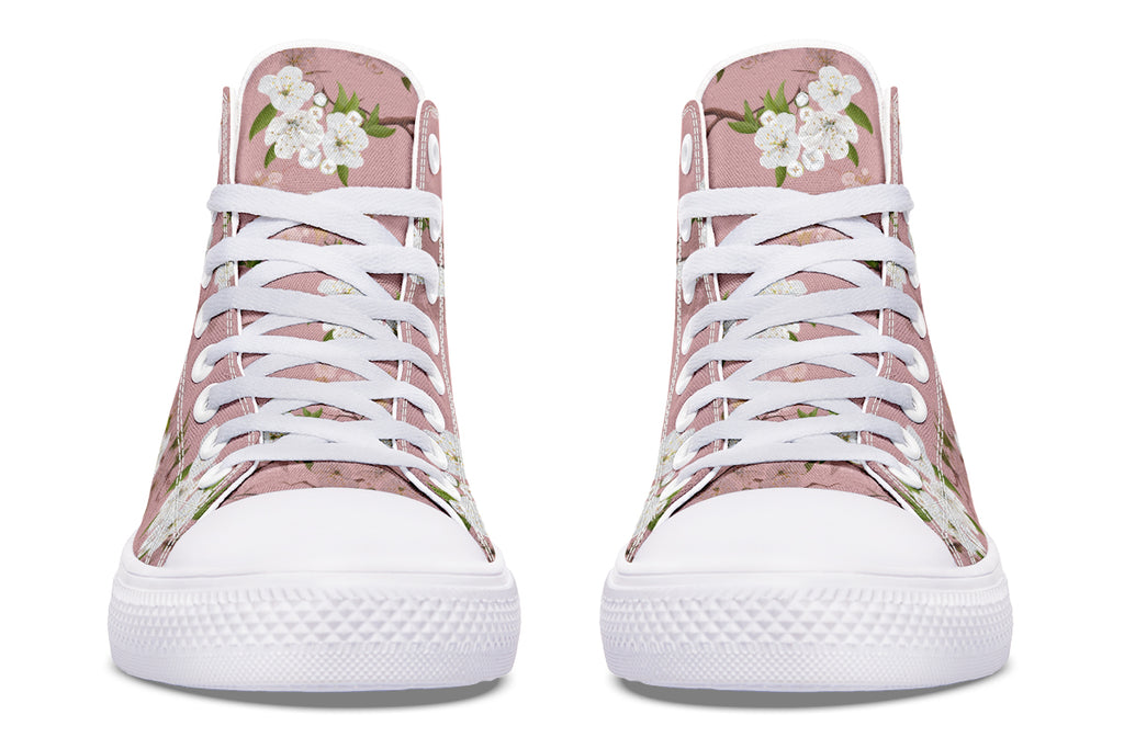 Peach Blossoms High Tops - Offbeat Sweetie