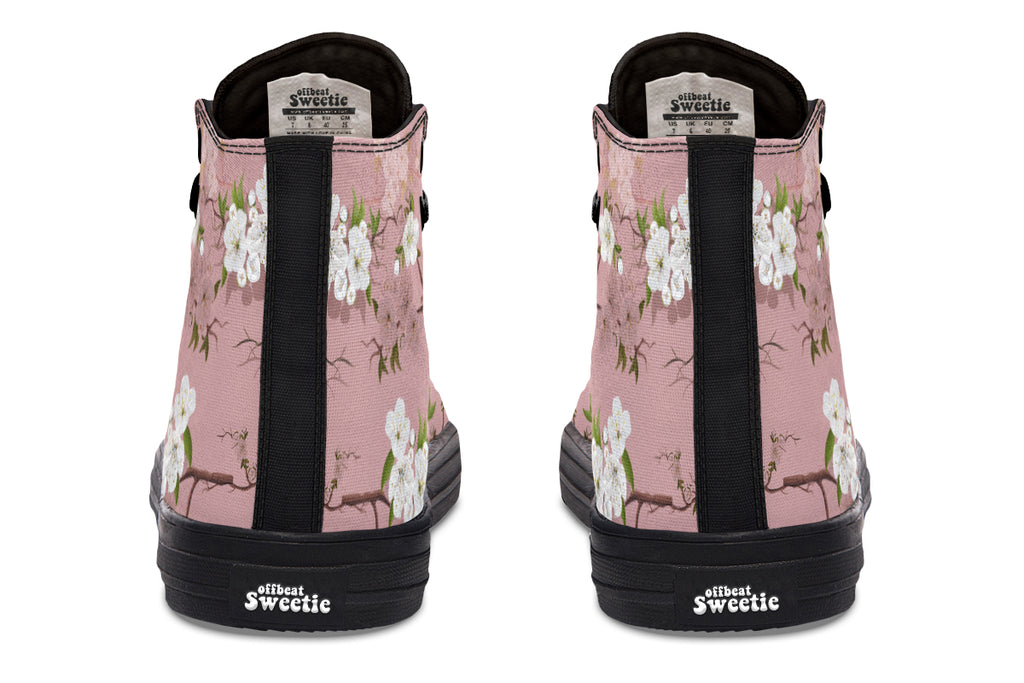 Peach Blossoms High Tops - Offbeat Sweetie