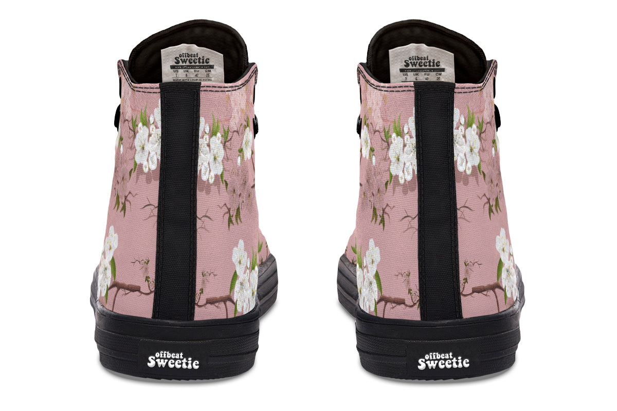 Peach Blossoms High Tops - Offbeat Sweetie