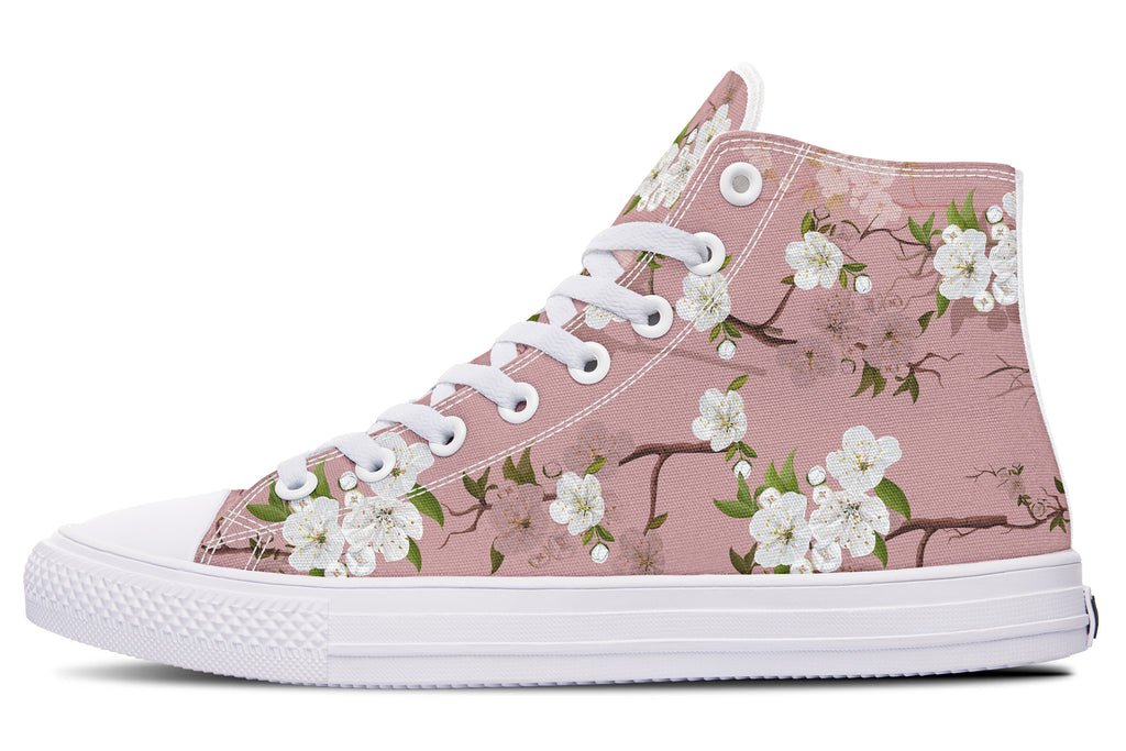 Peach Blossoms High Tops - Offbeat Sweetie