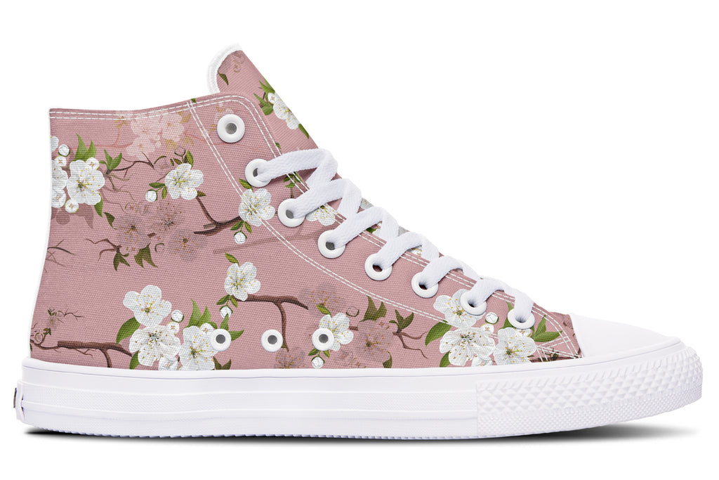 Peach Blossoms High Tops - Offbeat Sweetie