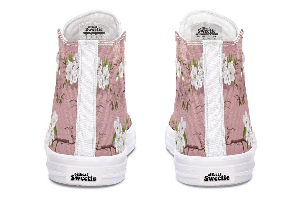 Peach Blossoms High Tops - Offbeat Sweetie