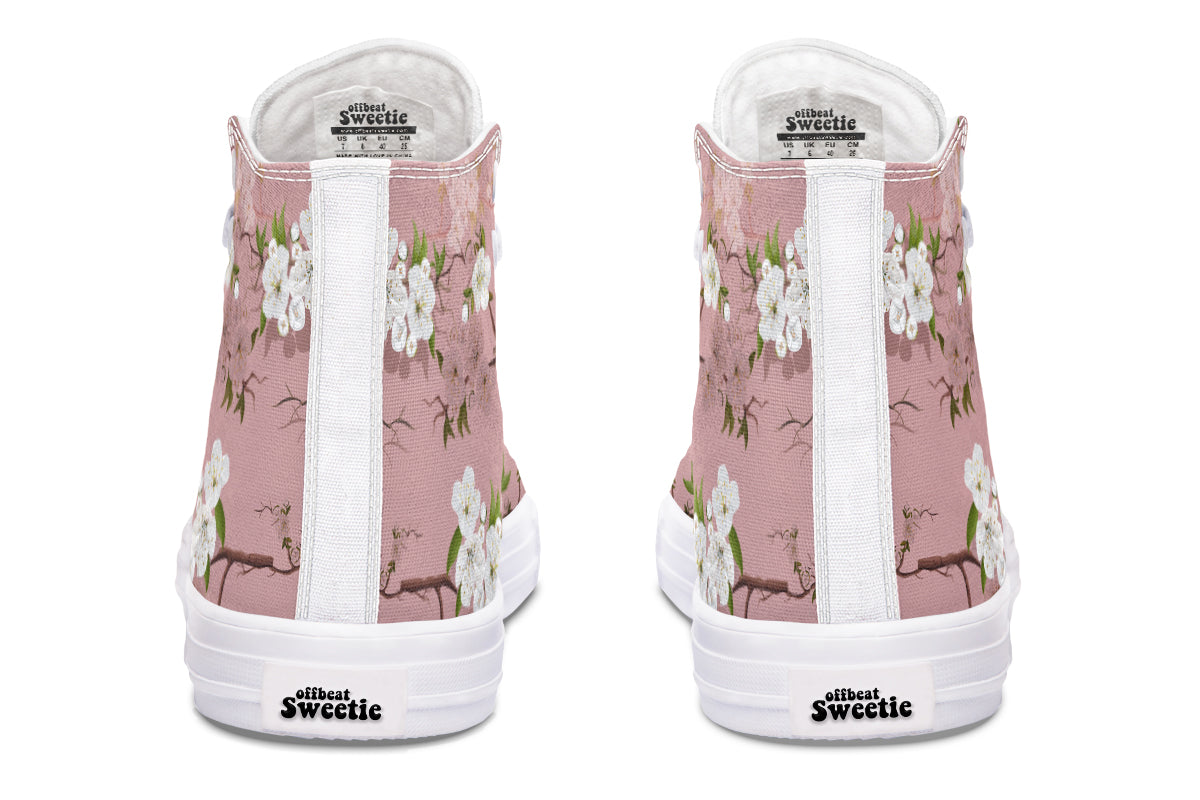 Peach Blossoms High Tops - Offbeat Sweetie